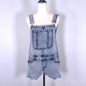 OSC Acid Wash Backless Denim Overalls Juniors 15